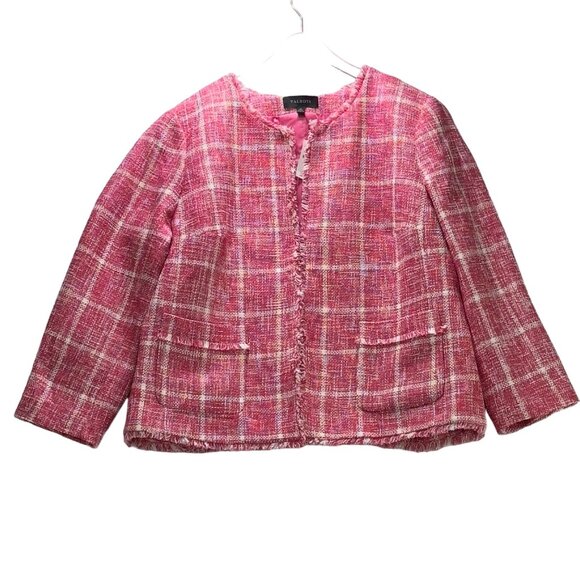 TALBOTS Women’s Jacket Pink Cotton Blend Size 14 - Picture 3 of 10